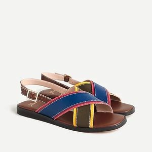 J Crew Gretchen cross-strap sandals in colorblock